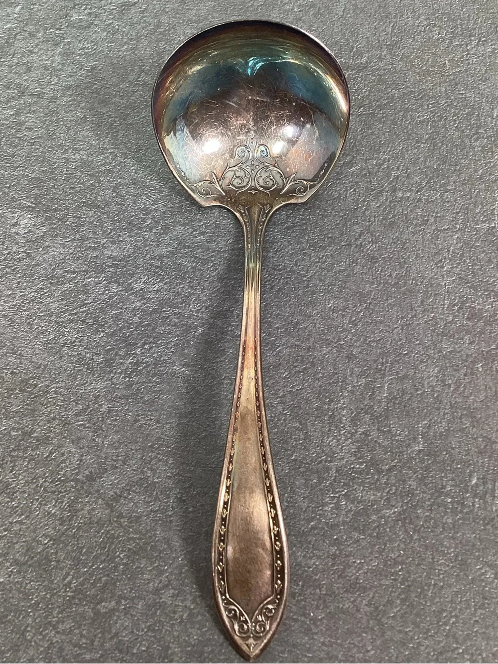 Vintage Silver Gravy Ladel, Sauce Ladle, Sugar Spoon Wm Rogers Grand Elegance